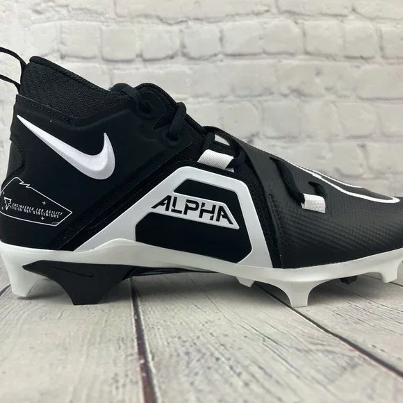Nike Alpha Menace Pro 3 Mid Football Cleats Men's Black Size - Picture 3 of 7